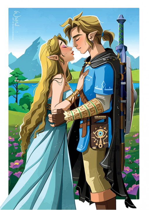 Link et Zelda kiss